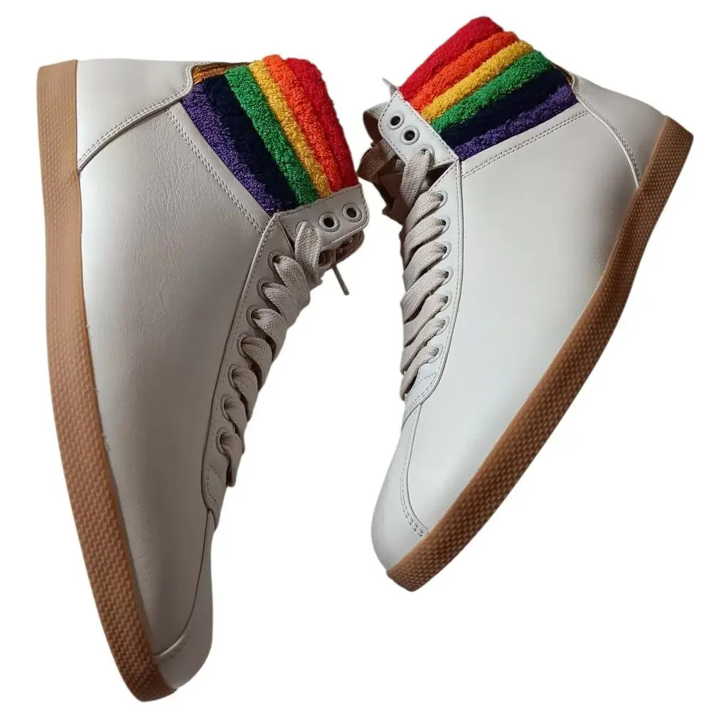 GUCCI Sneakers Men's 7.5 Bambi High Tops Rainbow Pride Authentic‎ Designer